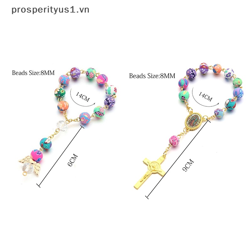 [prosperityus1] Mặt Dây Chuyền Xỏ Ngón Tay Baptist Phụ Kiện Vòng Tay Chuỗi Hạt Rosary Cho Đạo Giáo