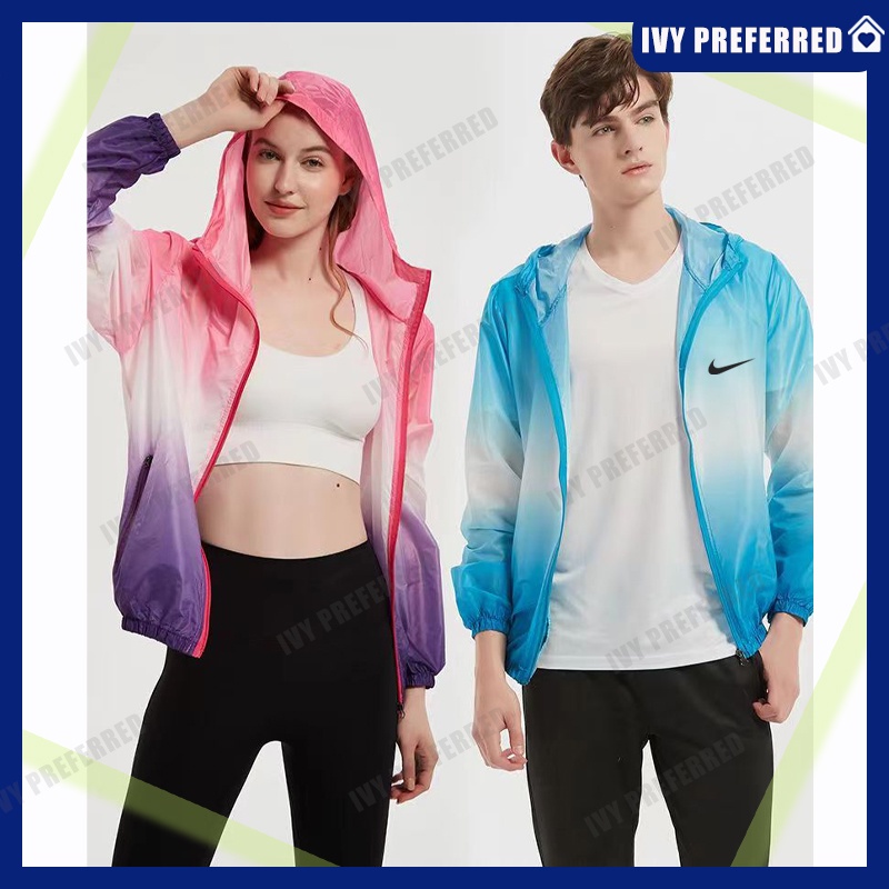 Áo Khoác Thể Thao Chống Nắng / Tia UV / Gió Màu Sắc Gradient Chống Thấm Nước Nhanh Khô Thời Trang Cho Gia Đình