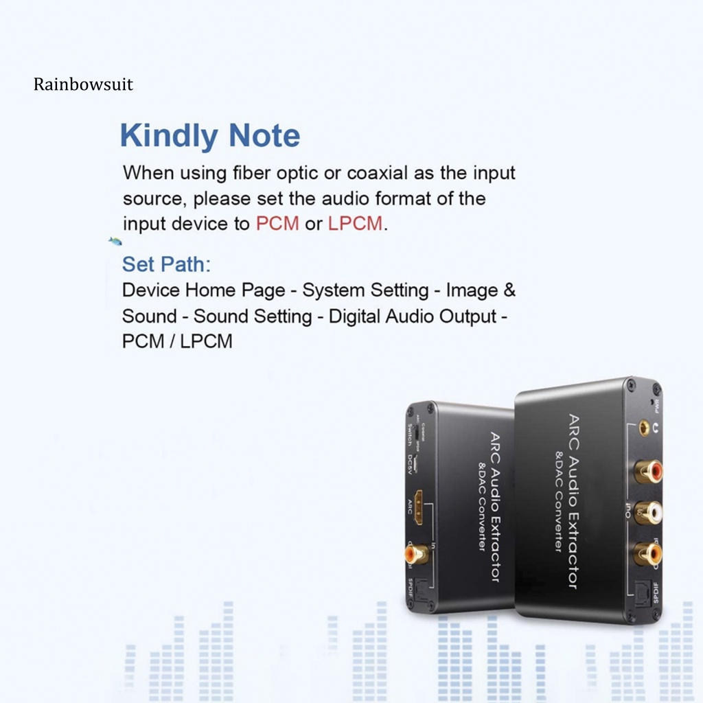 Bộ Chuyển Đổi Âm Thanh HDMI-compatible ARC 3.5mm Bằng Sợi Đồng Trục