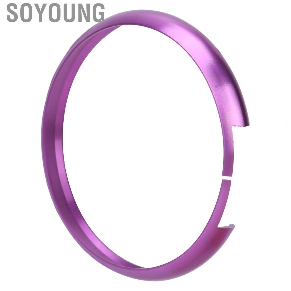 Soyoung Car  Key Fob Decorative  Trim Purple Aluminum Replacement for MINI R55 R56 R57 R58 R59 R60 2008‑on