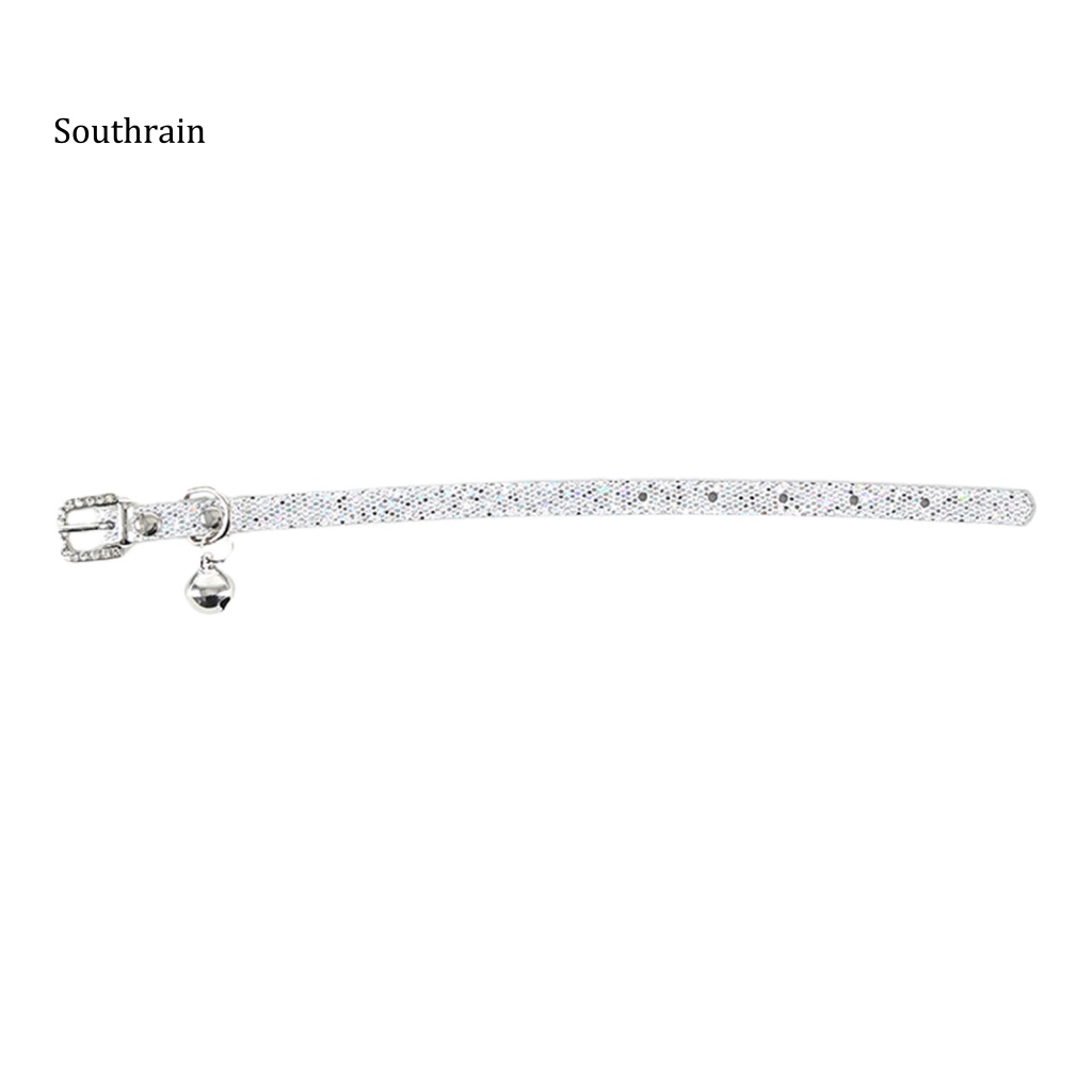 Vòng Cổ Da Giả Trọng Lượng Nhẹ Chống Trầy Xước Phối Chuông Cho Mèo Cưng