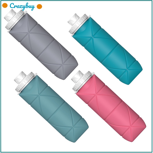 Cr Bình Nước 600ml Có Thể Gấp Gọn Chống Tràn Tiện Dụng Mang Theo Du Lịch Cắm Trại