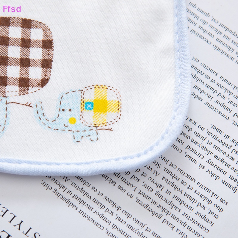 Yếm Ăn Cotton Hai Lớp Chống Thấm Nước Hình Voi Cho Bé {Ffsd}