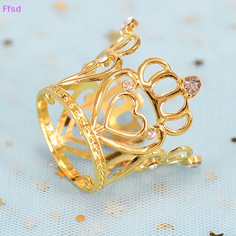 {Ffsd} Phụ Kiện Tóc Hình Vương Miện Nhỏ Bằng Kim Loại Thời Trang Trang Trí Bánh Kem Sinh Nhật Bé Trai Bé Gái * Hàng Bán Chạy