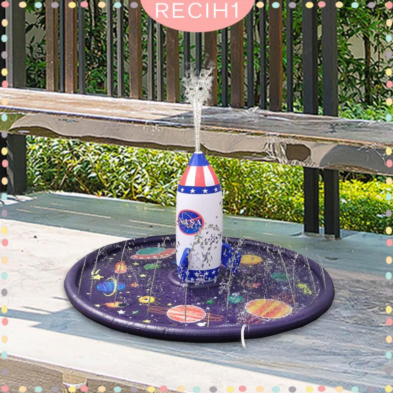 Thảm Phun Nước Bơm Hơi Hình Tròn Vui Nhộn Dành Cho Trẻ Em Chơi Ngoài Trời Vào Mùa Hè