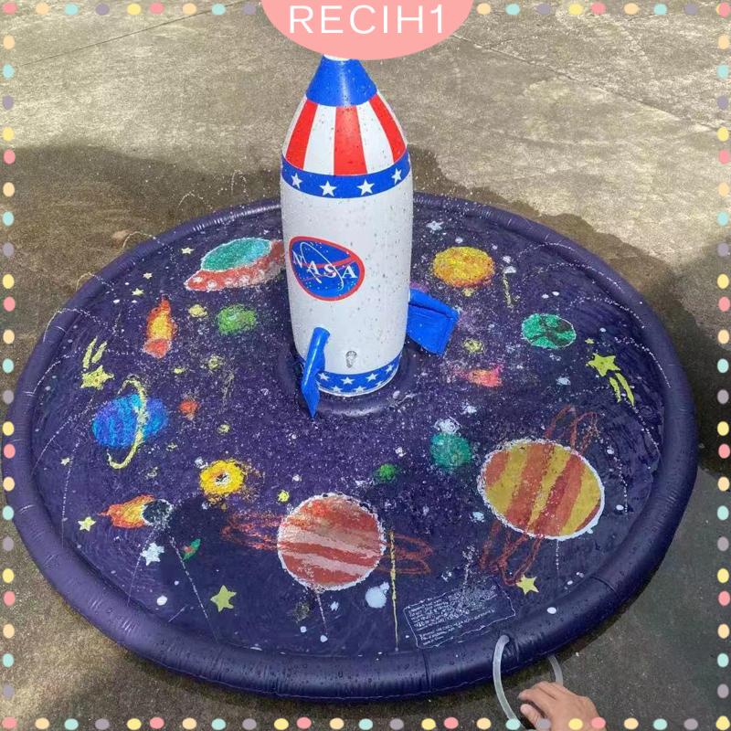 Thảm Phun Nước Bơm Hơi Hình Tròn Vui Nhộn Dành Cho Trẻ Em Chơi Ngoài Trời Vào Mùa Hè