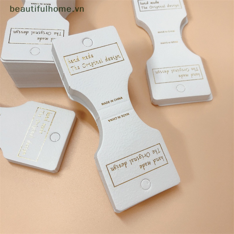 [beautifulhome] Set 50 Thẻ Giấy Kraft Trưng Bày Trang Sức / Băng Đô / Cài Tóc [beauty]