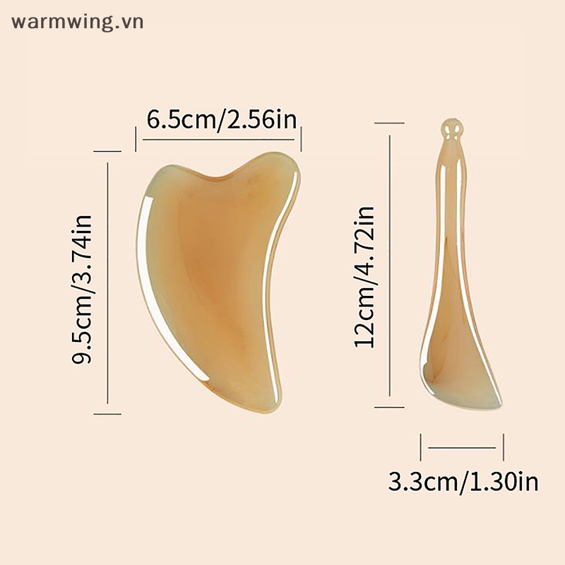 Bảng Guasha Mát Xa Da Mặt Và Mắt Bằng Resin Ấm Áp Cho SPA
