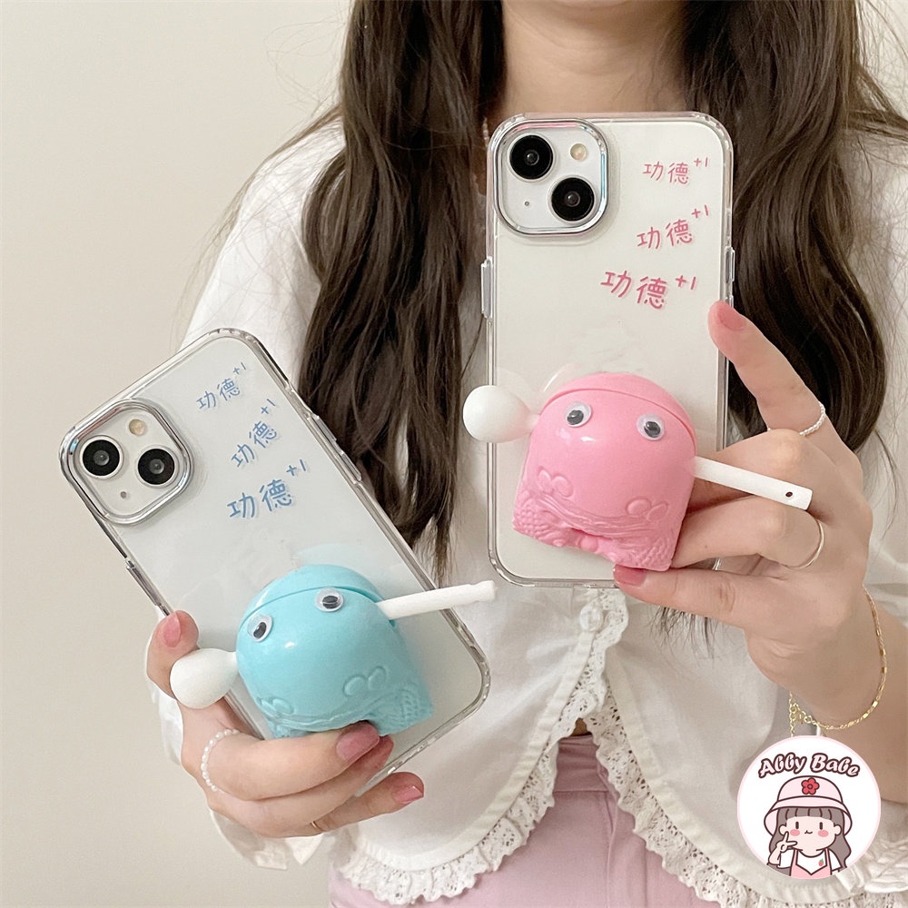 Ốp Điện Thoại TPU Mềm Trong Suốt Họa Tiết Cá Gỗ 3D Chống Va Đập Cho IPhone 11 14 Pro Max