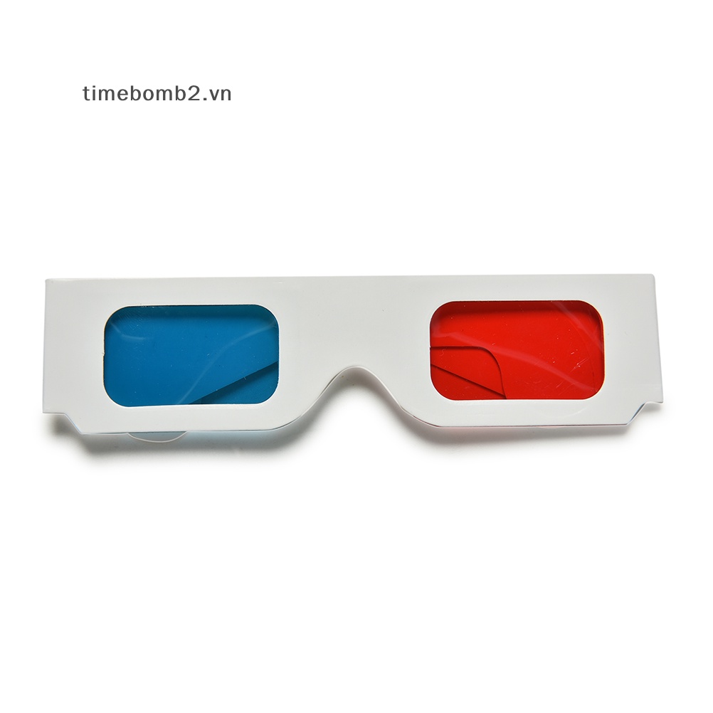 Set 10 Kính Cyan 3D Bằng Giấy Các Tông Màu Đỏ / Xanh Dương Chuyên Dụng