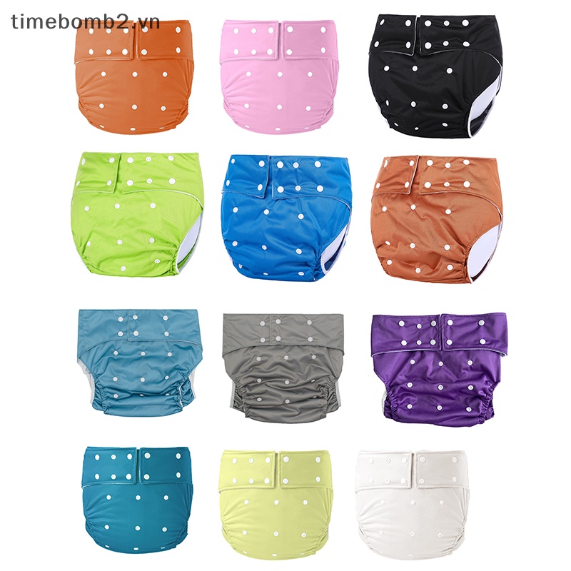 {Timebomb} Tã Vải Người Lớn Có Thể Giặt Sạch Tái Sử Dụng Loại Nút Chụp Ảnh.