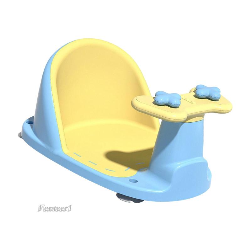 [Fenteer1] Đệm Tựa Lưng Gắn Bồn Tắm Chống Trượt Có Giác Hút Màu Xanh Dương Cho Trẻ Sơ Sinh