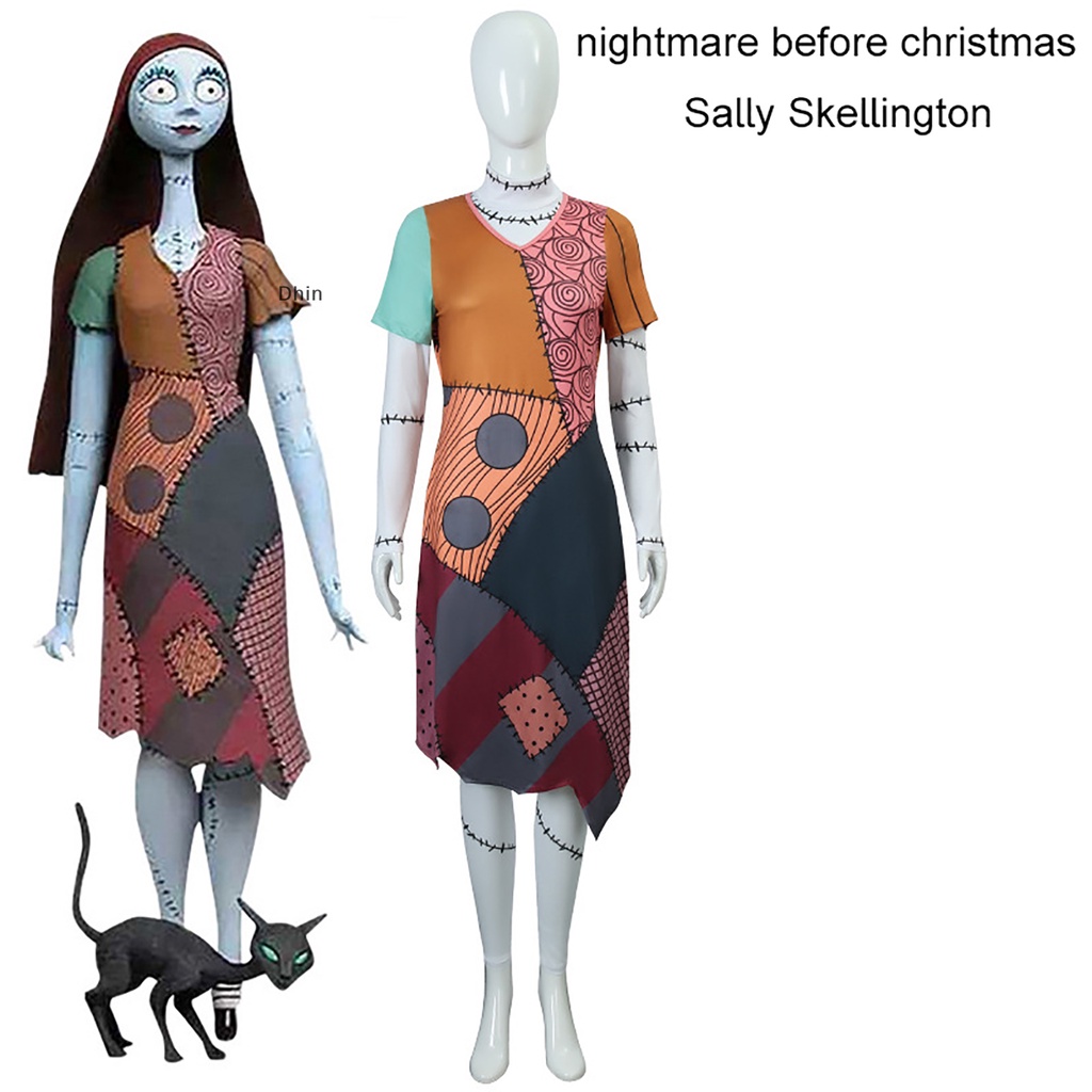 Bộ Đồ Hóa Trang Nhân Vật Sally Skellington Trong Phim The Nightmare Before Christmas Túi Đựng Đồ Dùng Cao Cấp Tiện Dụng
