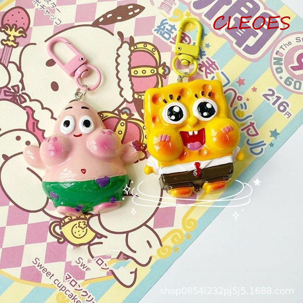 Móc Chìa Khóa Hình SpongeBob Patrick Bằng Hợp Kim Phong Cách Hàn Quốc Độc Đáo