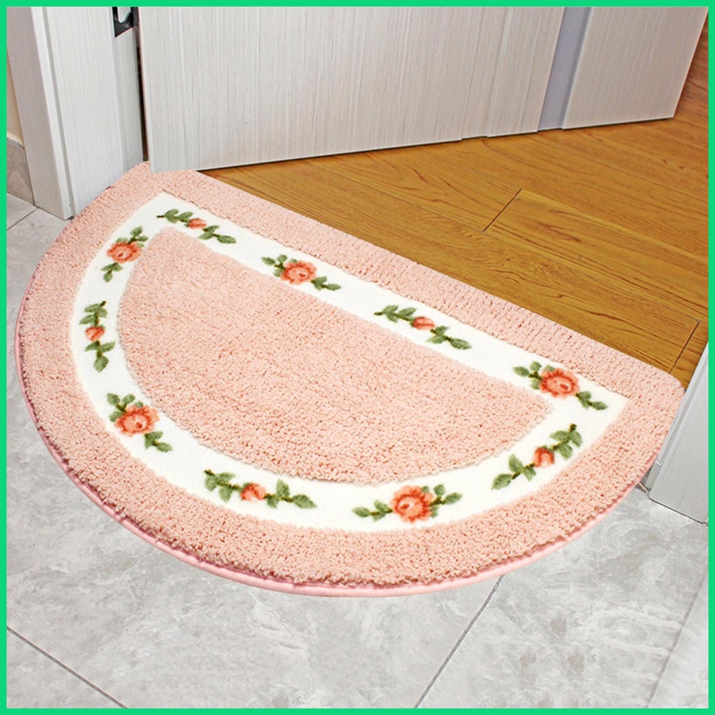 Thảm Chùi Chân Mềm Mại Thấm Hút Tốt In Họa Tiết Hoa Hồng Dành Cho Phòng Tắm / Nhà Bếp