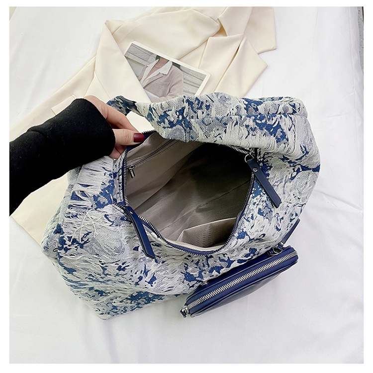 Túi Xách denim Sức Chứa Lớn Họa Tiết Bông Tuyết Thời Trang Cho Nữ#Túi tote Cao Cấp Kiểu Dáng Đơn Giản Hợp Thời Trang 039