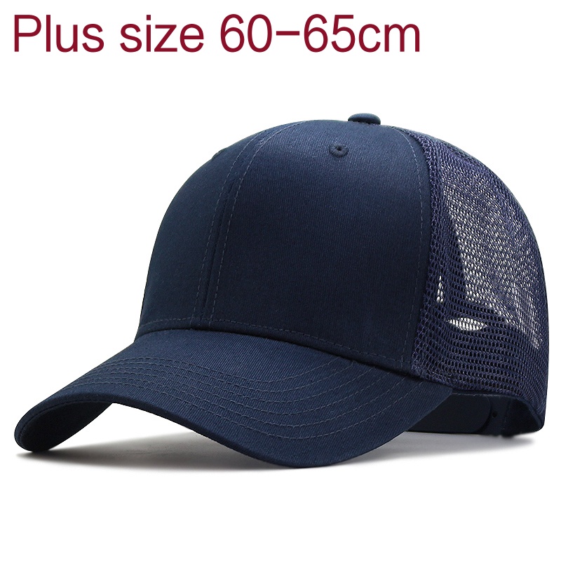 Mũ Lưỡi Trai Phối Lưới Cỡ Lớn Chất Liệu Cotton Thoáng Khí Thời Trang Hè Cho Nam Và Nữ 61-65cm