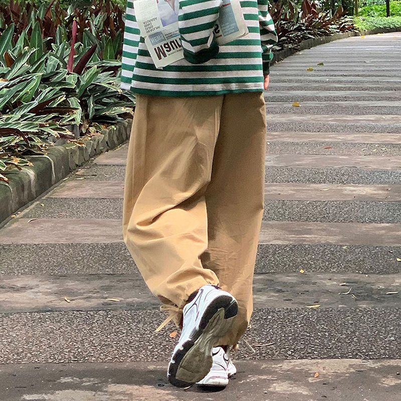 Quần Dài Dây Rút Ống Rộng Kiểu Nhật Bản Thời Trang Mùa Thu Cho Nam