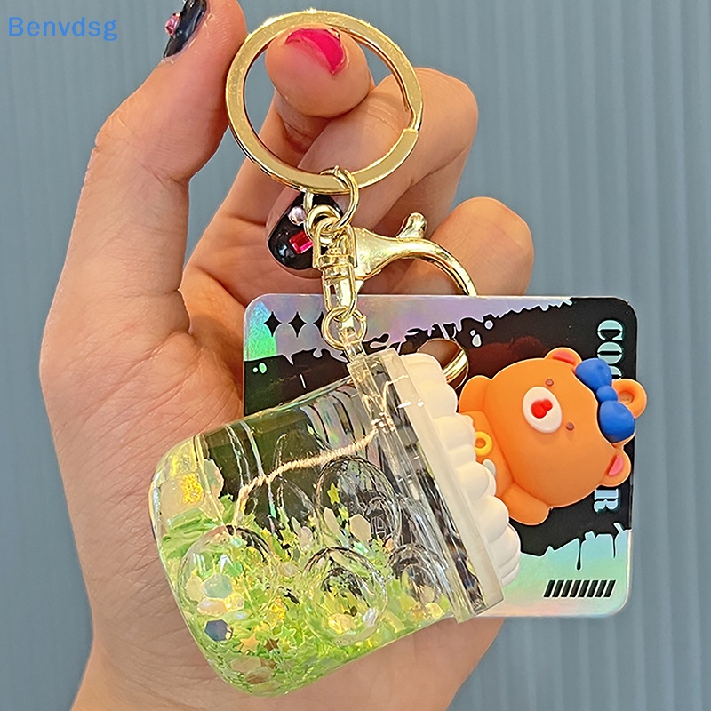 Benvdsg > Móc Khóa Hạt Cườm Hình Gấu Trúc Hoạt Hình Chuyển Động Dạng Lỏng Có Thể Di Chuyển