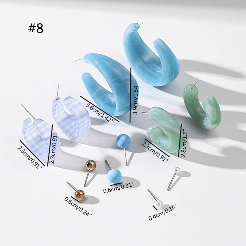 Bộ Khuyên Tai Dáng Thả Chất Liệu Acrylic Cho Nữ