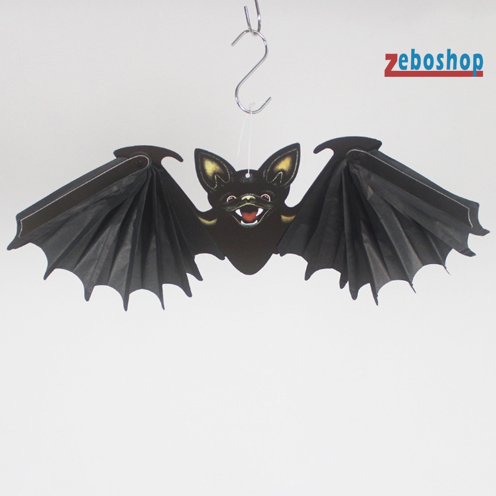 Phụ Kiện Treo Trang Trí Halloween Hình Dơi Hai Mặt Có Thể Gập Lại