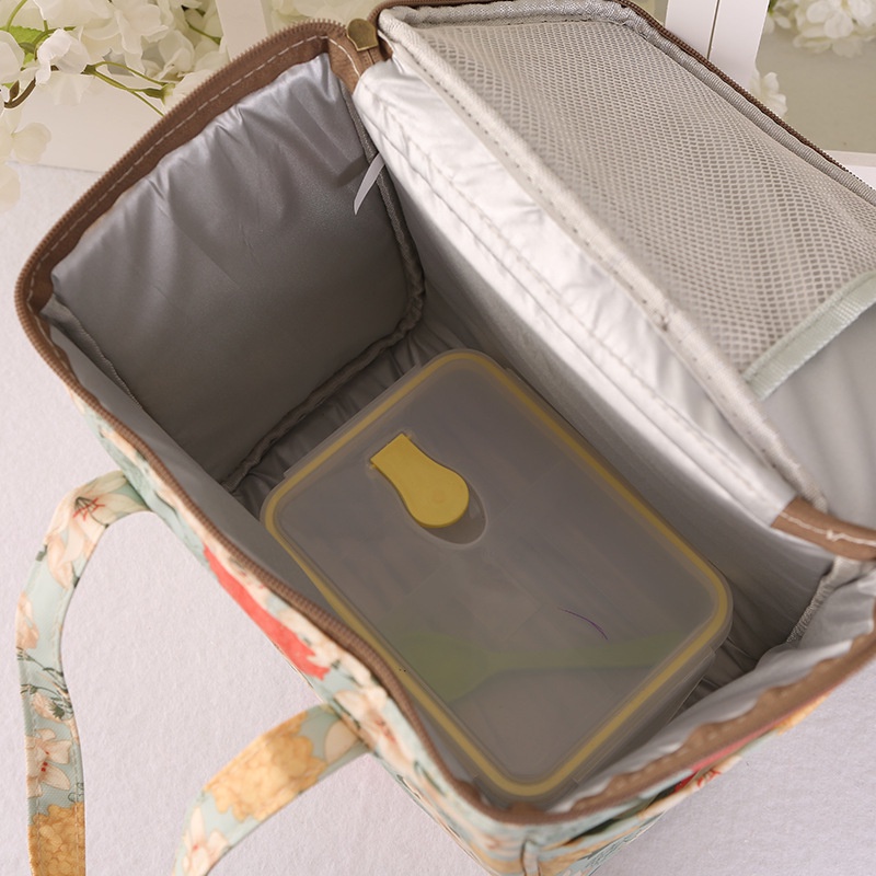 Túi Đựng Hộp Cơm Trưa Giữ Nhiệt Chống Thấm Nước Mới Túi cách nhiệt Canvas  Túi cách nhiệt di động  Túi bento  Túi ăn trưa  Túi đá dã ngoại  Túi bento cách nhiệt  Túi ăn trưa cách nhiệt