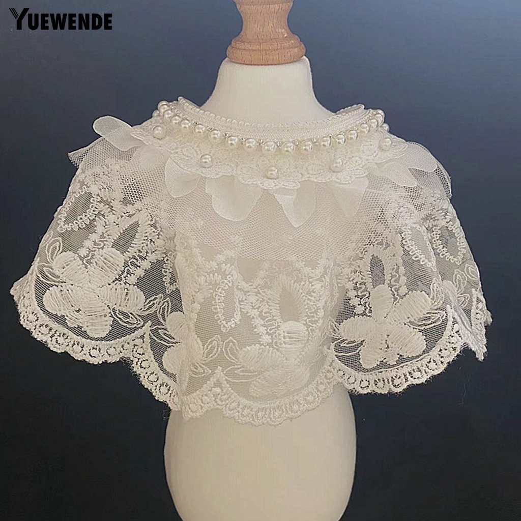 Yếm Đeo Cổ Thêu Hoa Đính Ngọc Trai Giả Xinh Xắn Cho Thú Cưng