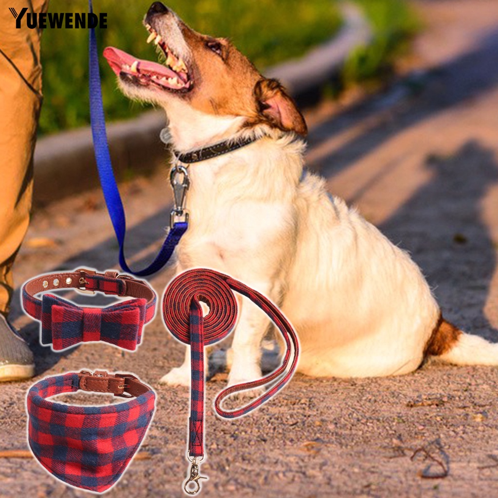 Bộ 3 Dây Dắt Thú Cưng Đi Dạo Họa Tiết Kẻ Sọc Phong Cách Vintage