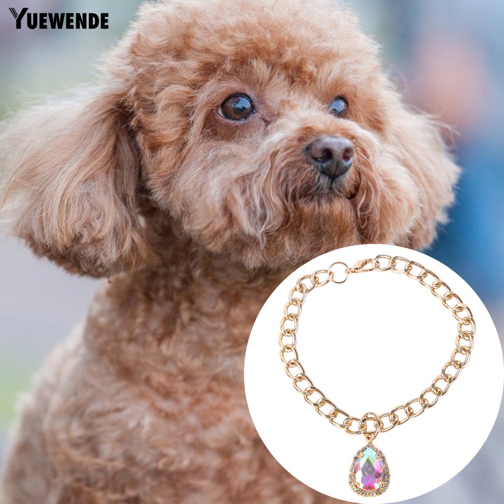 Vòng cổ Kim Loại Mặt Trái Tim Đính Đá Dễ Thương Cho Thú Cưng