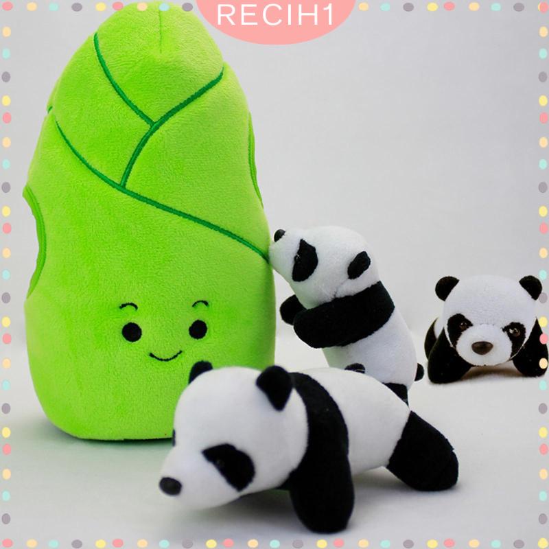 Set 4 Gấu Trúc Nhồi Bông Hoạt Hình Sáng Tạo Trang Trí Phòng Ngủ Cho Người Lớn Và Trẻ Em