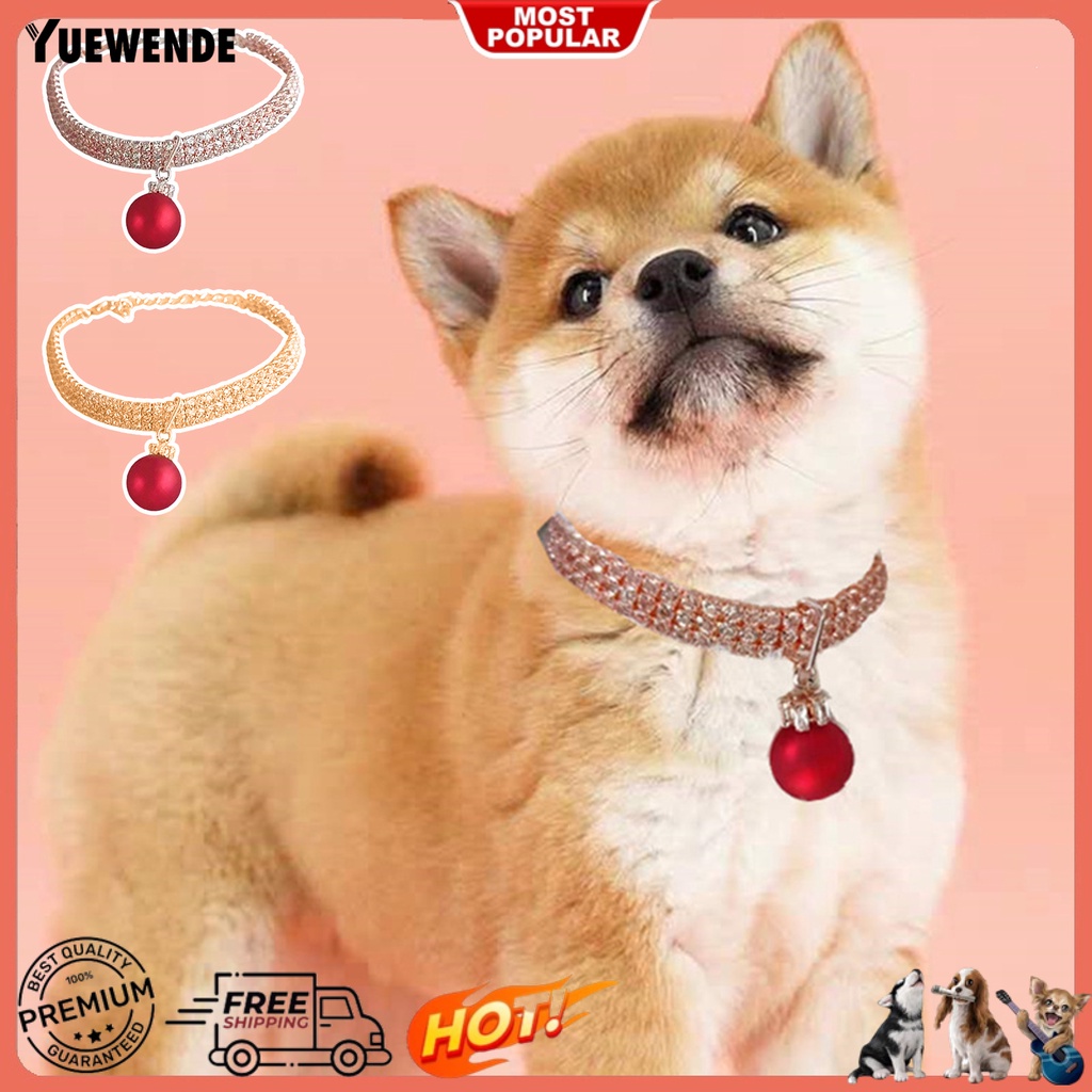 Vòng Cổ Thoáng Khí Đính Đá Lấp Lánh Dành Cho Thú Cưng YQ.E