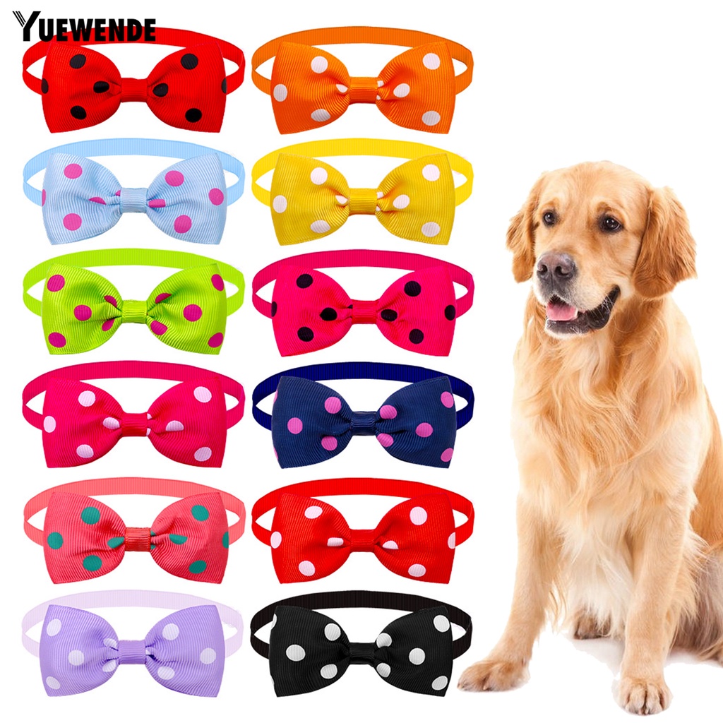 Nơ Đeo Cổ Họa Tiết Chấm Bi Xinh Xắn Cho Thú Cưng