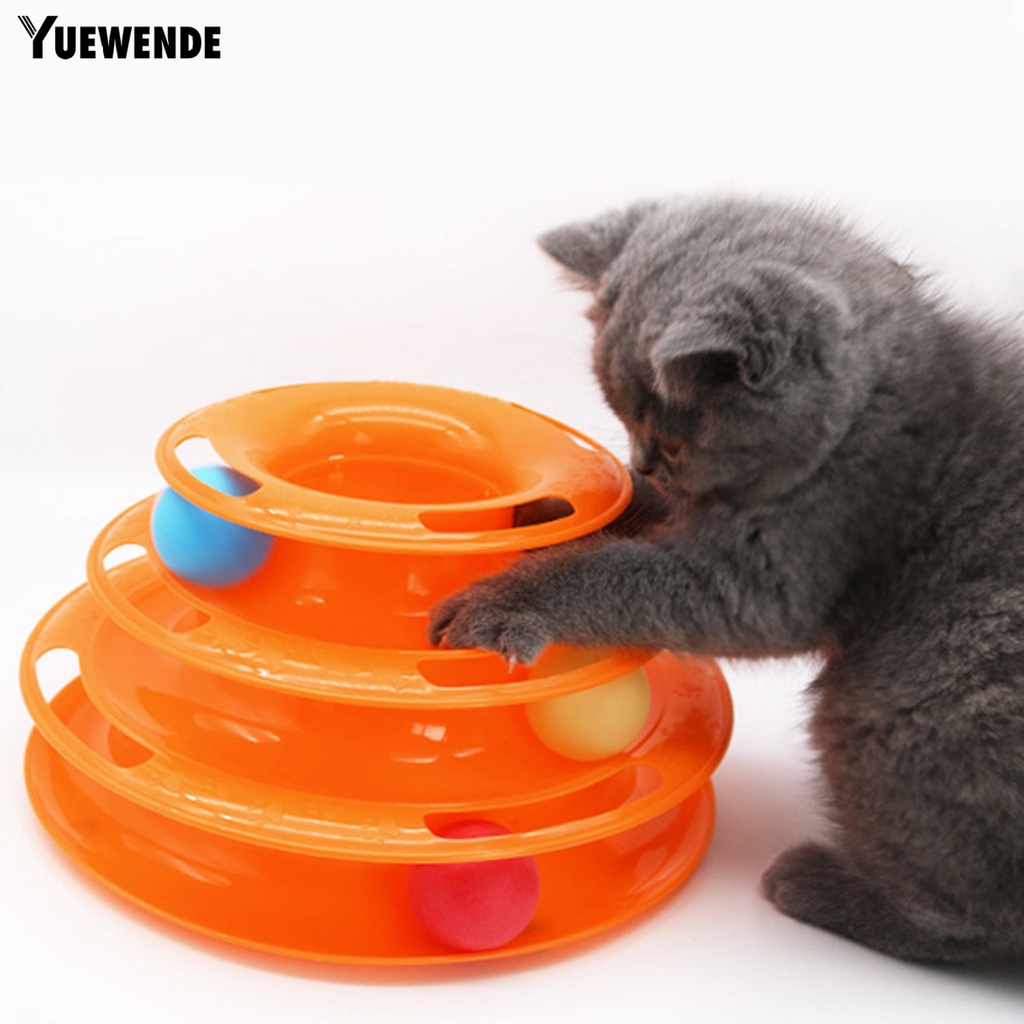 Đồ Chơi Đĩa Sáng Tạo Tích Hợp Bóng Cào Móng Chống Cắn Giảm Căng Thẳng Cho Mèo Cưng