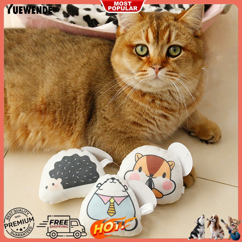 Đồ Chơi Nhồi Bông Hình Động Vật Dễ Thương Cho Mèo Cưng