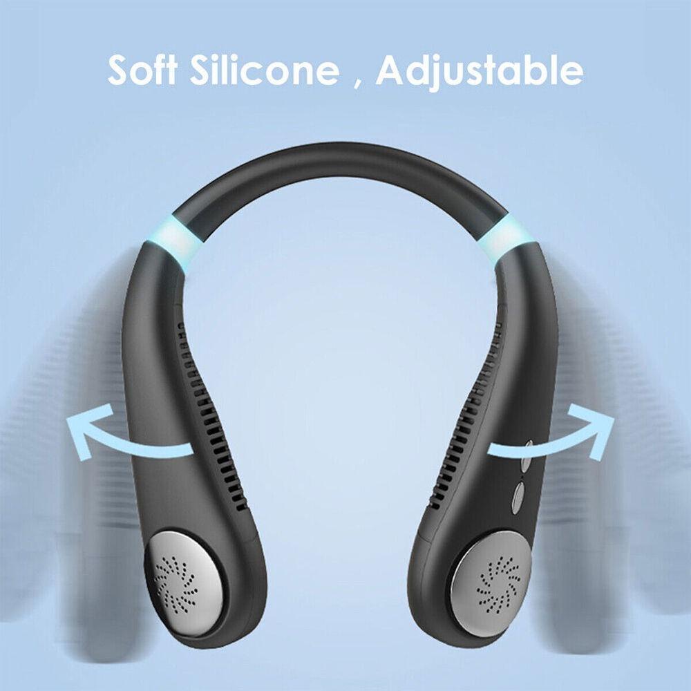 ESPO Quạt Nhỏ Đeo Cổ Không Cánh 4800mAh Sạc Cổng USB Có Thể Điều Chỉnh Tốc Độ Gió