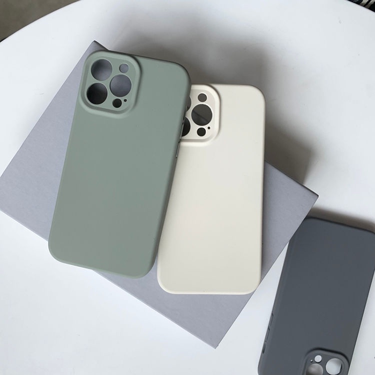 Ốp Điện Thoại Silicon Dẻo Màu Trà Sữa Dễ Thương Chống Rơi Cho Iphone14plus Iphone13 / Iphone12promax / 11