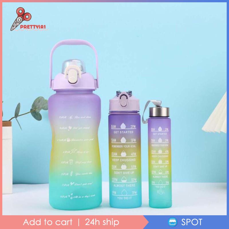 [Prettyia1] 3 Bình Đựng Nước Di Động Có Thể Tái Sử Dụng Cho Tập Gym / Đạp Xe