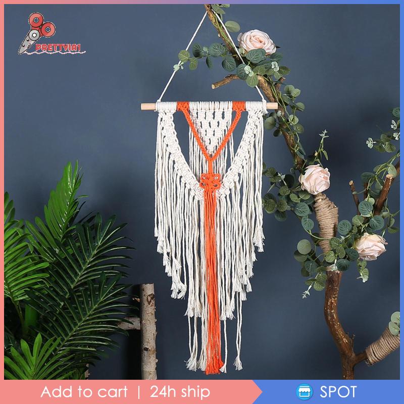 Thảm Dệt Macrame Prettyia1 Treo Tường Trang Trí Phòng Ngủ / Nhà Ở