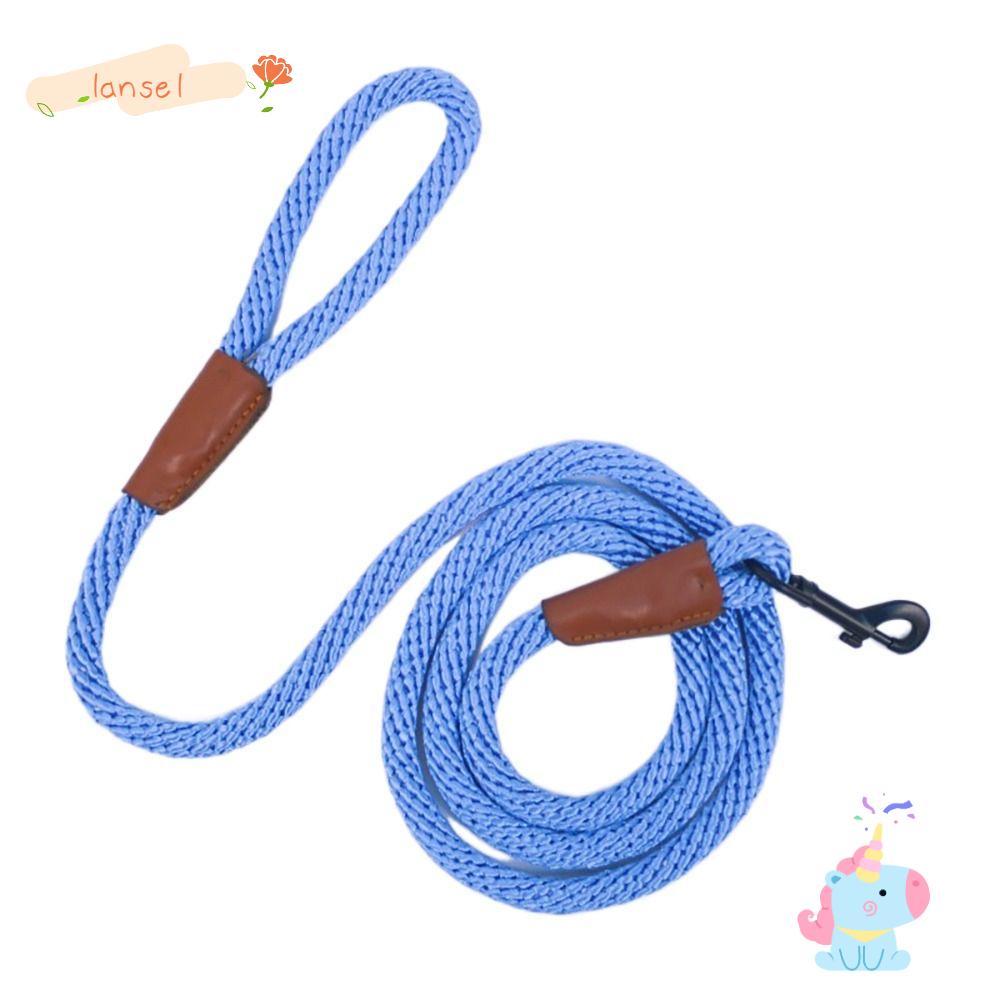 Dây Dắt Thú Cưng Đi Dạo 6FT Bằng Nylon Bện Với Đầu Nối Da Tiện Dụng Cho Cún Cưng