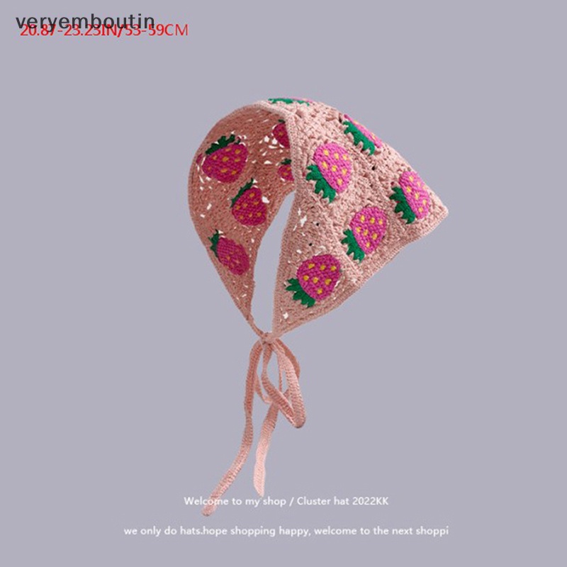 Mũ Trùm Đầu Đan Móc Thủ Công Hình Tam Giác Rỗng Kiểu Hàn Quốc Dễ Thương Ngọt Ngào n