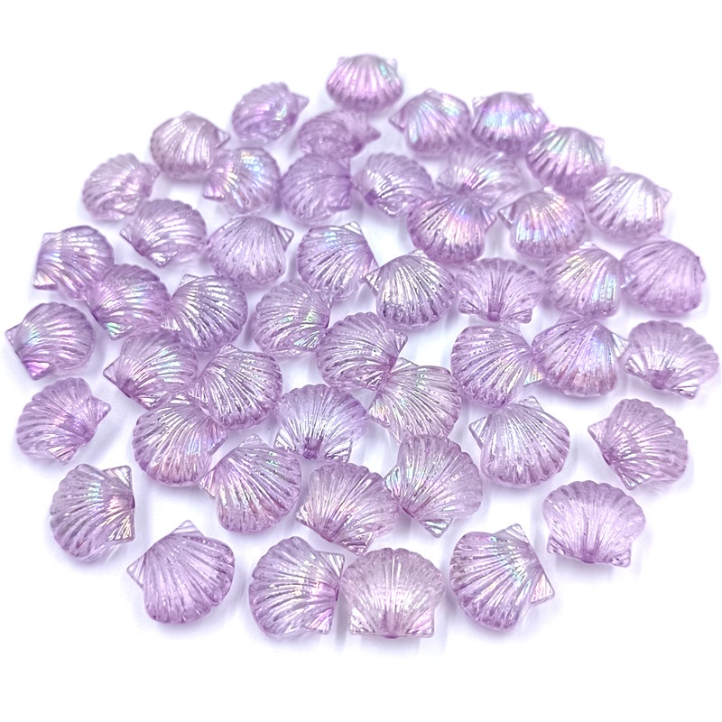 Set 20 Hạt Nhựa Hình Vỏ Sò Nhiều Màu Sắc Làm Trang Sức Thủ Công