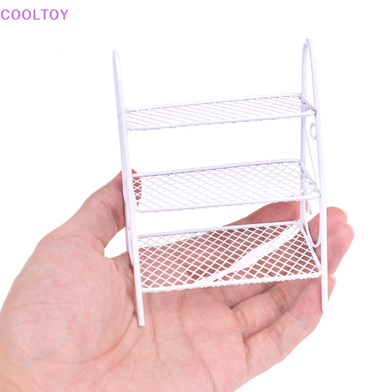 1 Mô Hình Kệ Sắt Mini Có Giá Đỡ Trang Trí Nhà Búp Bê Tỉ Lệ 1: 12