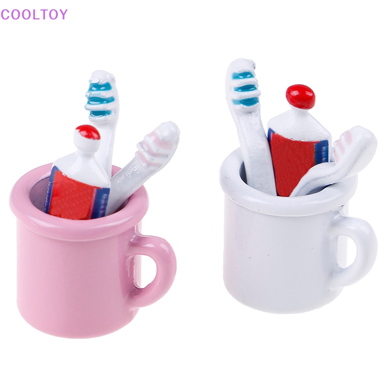 Cooltoy Bàn Chải Đánh Răng mini Tỉ Lệ 1: 12 Cho Nhà Búp Bê