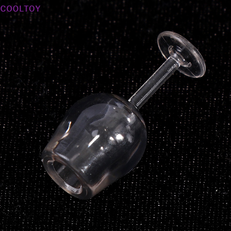 Set 10 Cốc Mini Trong Suốt Bằng Nhựa Resin Tỉ Lệ 1 / 12 Trang Trí Nhà Búp Bê