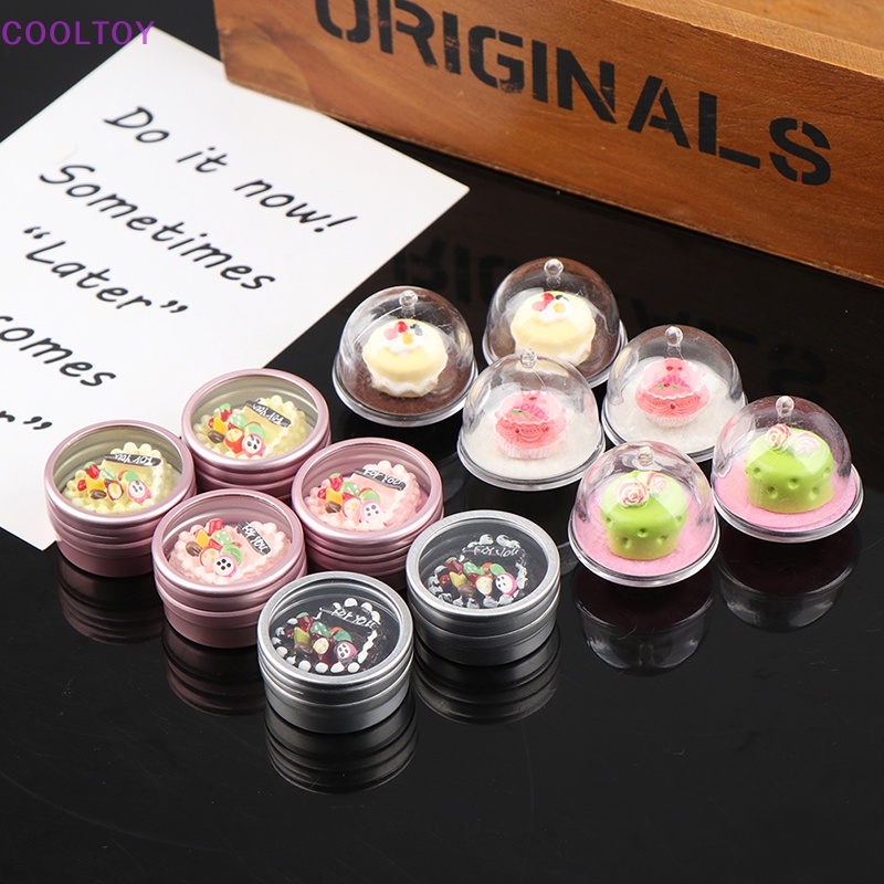 Set 2 Mô Hình Bánh Ngọt Mini Tỉ Lệ 1: 12 Dùng Để Trang Trí Nhà Búp Bê