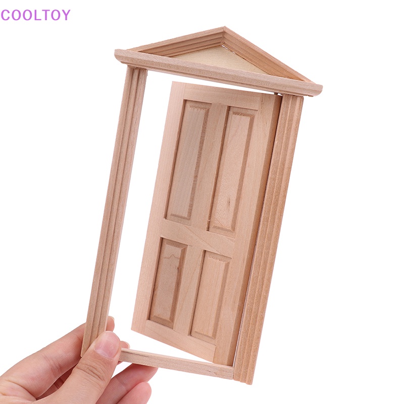 Bộ Cửa Gỗ Mini 1 / 12 Dùng Trang Trí Nhà Búp Bê DIY