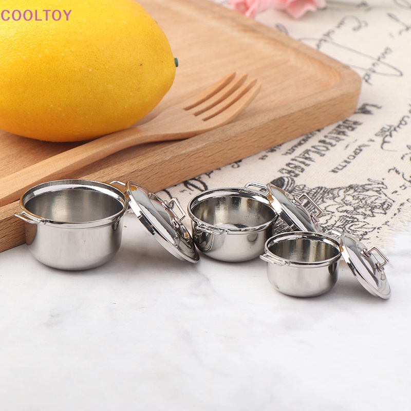 Cooltoy Mô Hình Nồi Hầm Bằng Thép Không Gỉ 1 / 12 Trang Trí Nhà Búp Bê