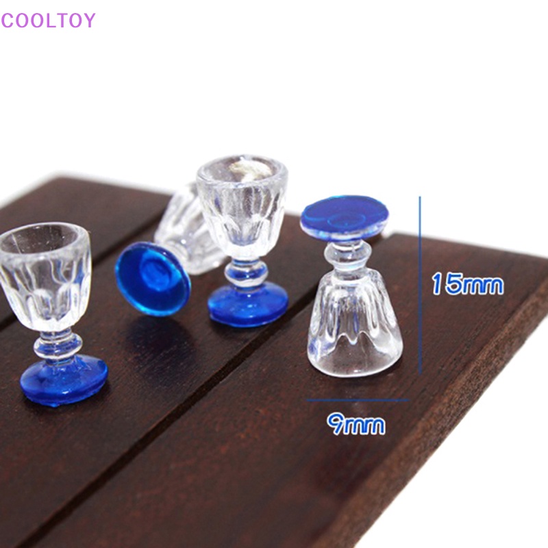 Set 4 Ly Uống Rượu Mini Trong Suốt Dùng Để Trang Trí Nhà Búp Bê