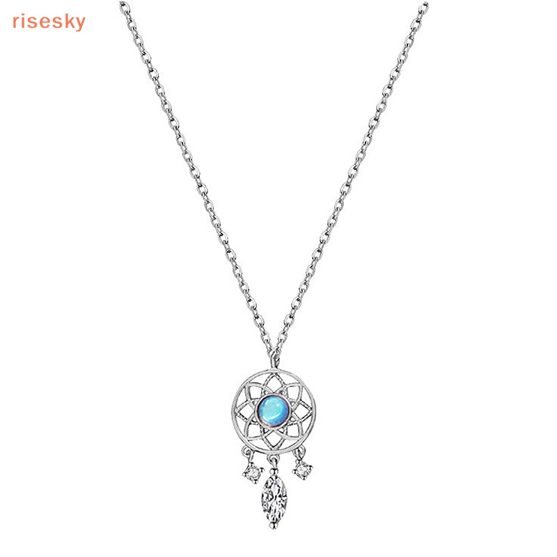 Vòng cổ Mặt Dreamcatcher Màu Sắc Bạc Phối Dây Tua Rua Thời Trang Cho Nữ