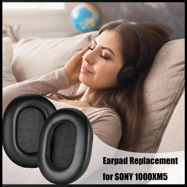 Set 2 Miếng Đệm Tai Nghe Thay Thế Bằng Da Cho Sony 1000XM5